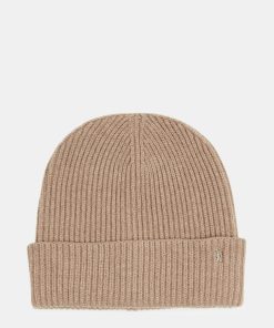 CLASSIC RIBBED KNIT BEANIE CAMEL