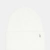 DOUBLE LAYER RIBBED KNIT BEANIE IVORY