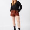 FAUX THE RECORD SHORT COGNAC